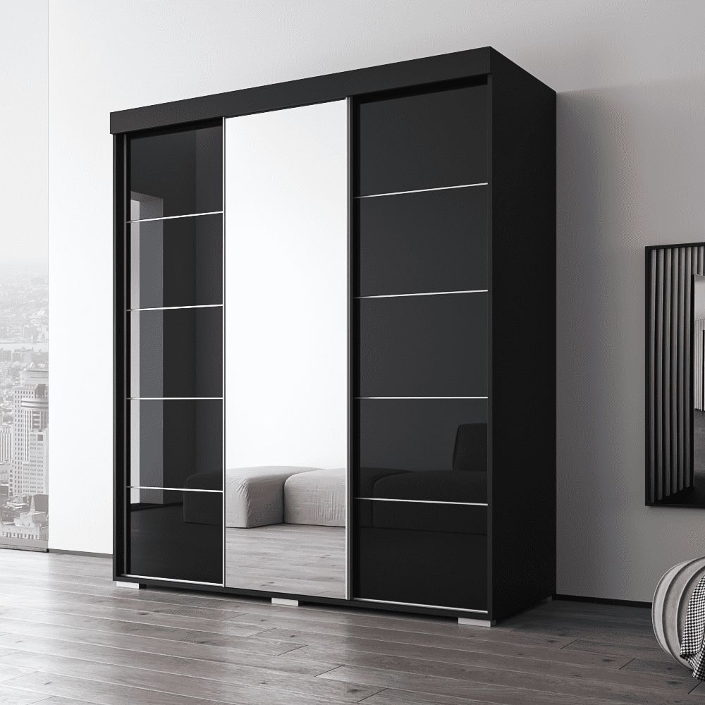 Featured Photo of The 20 Best Collection of Black Gloss 3 Door Wardrobes