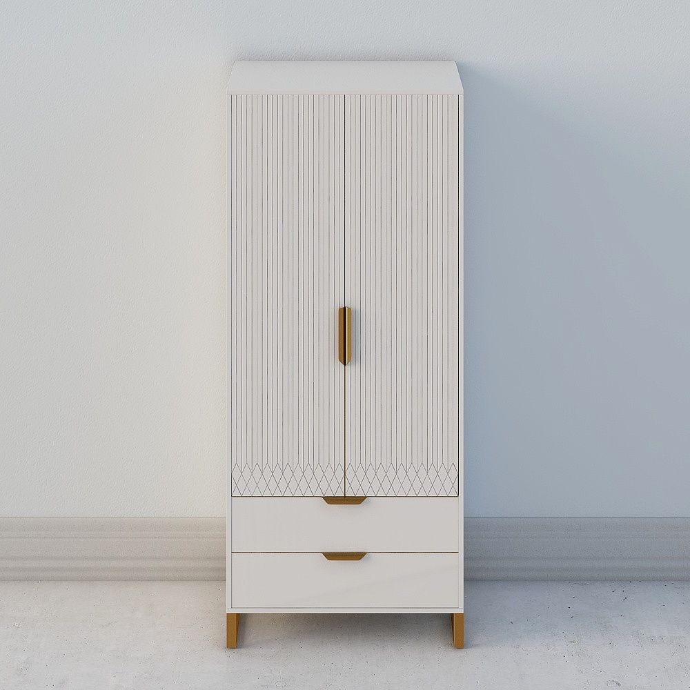 Aro Modern White Tall Wardrobe With Storage Bedroom Clothing Armoire |  Homary For White And Pine Wardrobes (Gallery 2 of 12)