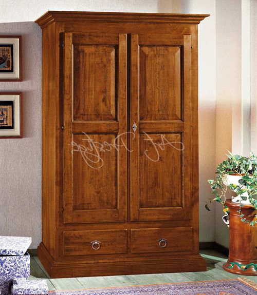 Art.1907/a Traditional Wardrobe With Two Doors – Art Prestige – Luxury  Furniture Within Traditional Wardrobes (Gallery 9 of 20)