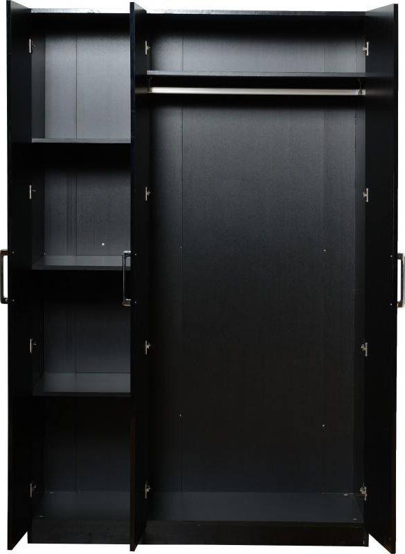 Ashley's Trade Carpet Centre: – Charisma 3 Door Wardrobe In Black Gloss For 3 Door Black Wardrobes (View 9 of 20)