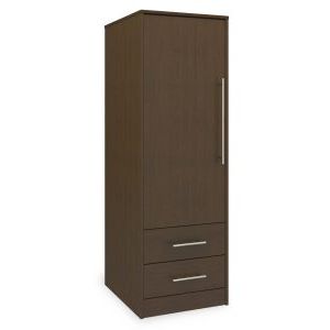 Auburn Single Wardrobe, 1 Drawer, 1 Door: Furniturekwalu® Regarding White Single Door Wardrobes (Gallery 11 of 20)
