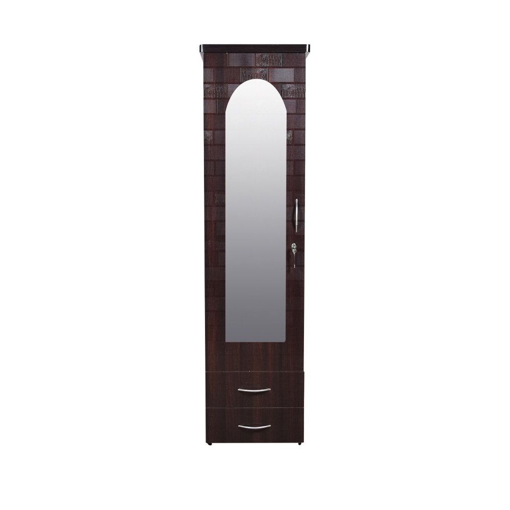 Av Furnitures Wooden Single Door Wardrobe With Mirror, Warranty: 1 Year In One Door Wardrobes With Mirror (View 10 of 20)
