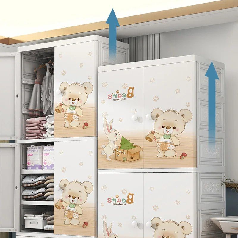 Baby Simple And Easy Wardrobes Extra Large Widening Thickening Children  Closets Clothes Closet Plastics Storage Cabinet 2023 New – Aliexpress Inside Wardrobes For Baby Clothes (View 10 of 20)