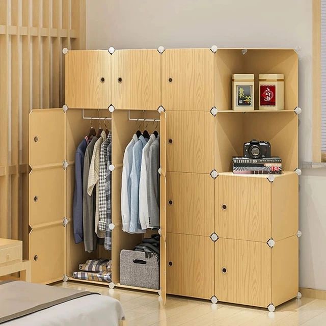 Bedroom Closet Large Wardrobe | Small Wardrobes Bedrooms | C Wardrobes Small  Rooms – Wardrobes – Aliexpress For Short Wardrobes (View 17 of 20)