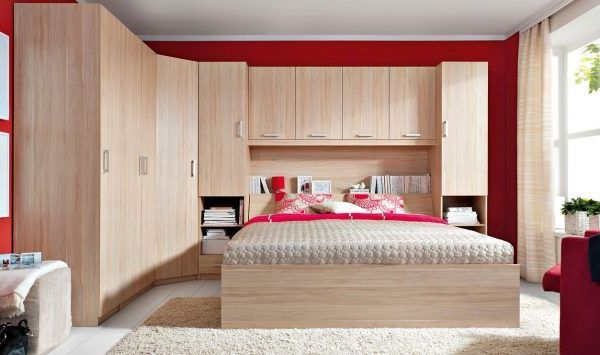 Bedroom Cupboard Design Ideas | Bett Modern, Einbaumöbel, Haus Einrichten With Over Bed Wardrobes Sets (View 13 of 20)