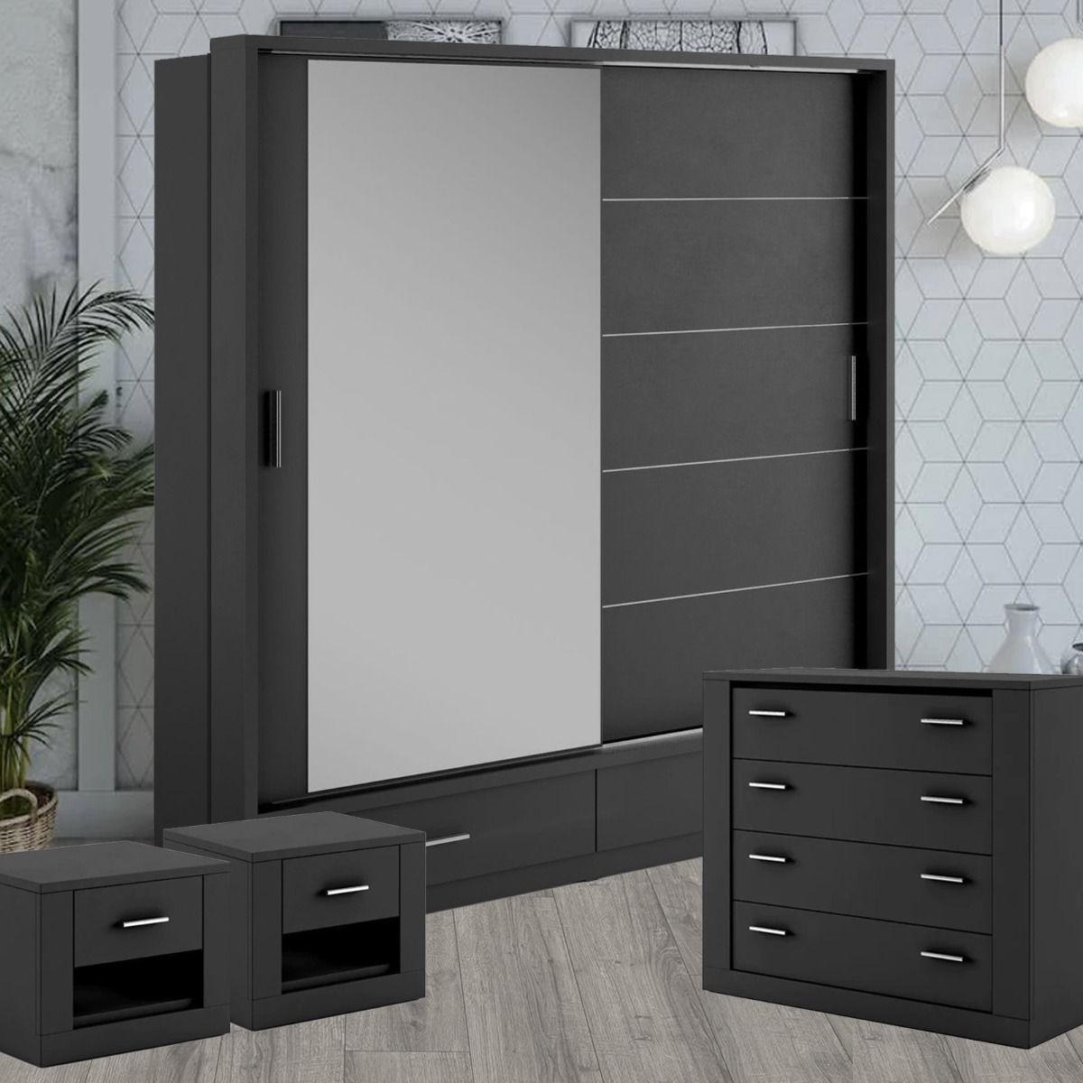 Bedroom Furniture Sets On Sale | Wardrobe Direct™ In Black And White Wardrobes Set (View 5 of 20)