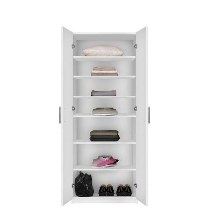 Bella Double Door Wardrobe Cabinet – 6 Shelves | Contempo Space In 6 Shelf Wardrobes (View 7 of 20)
