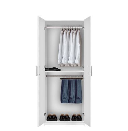 Bella Double Hanging Wardrobe Closet – 2 Hang Rods | Contempo Space With Wardrobes With Double Hanging Rail (Gallery 1 of 20)