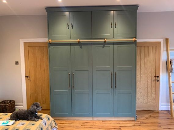Bespoke Fitted Wardrobe Painted Doors Custom Made Wardrobes – Etsy Singapore In Farrow And Ball Painted Wardrobes (Gallery 12 of 20)