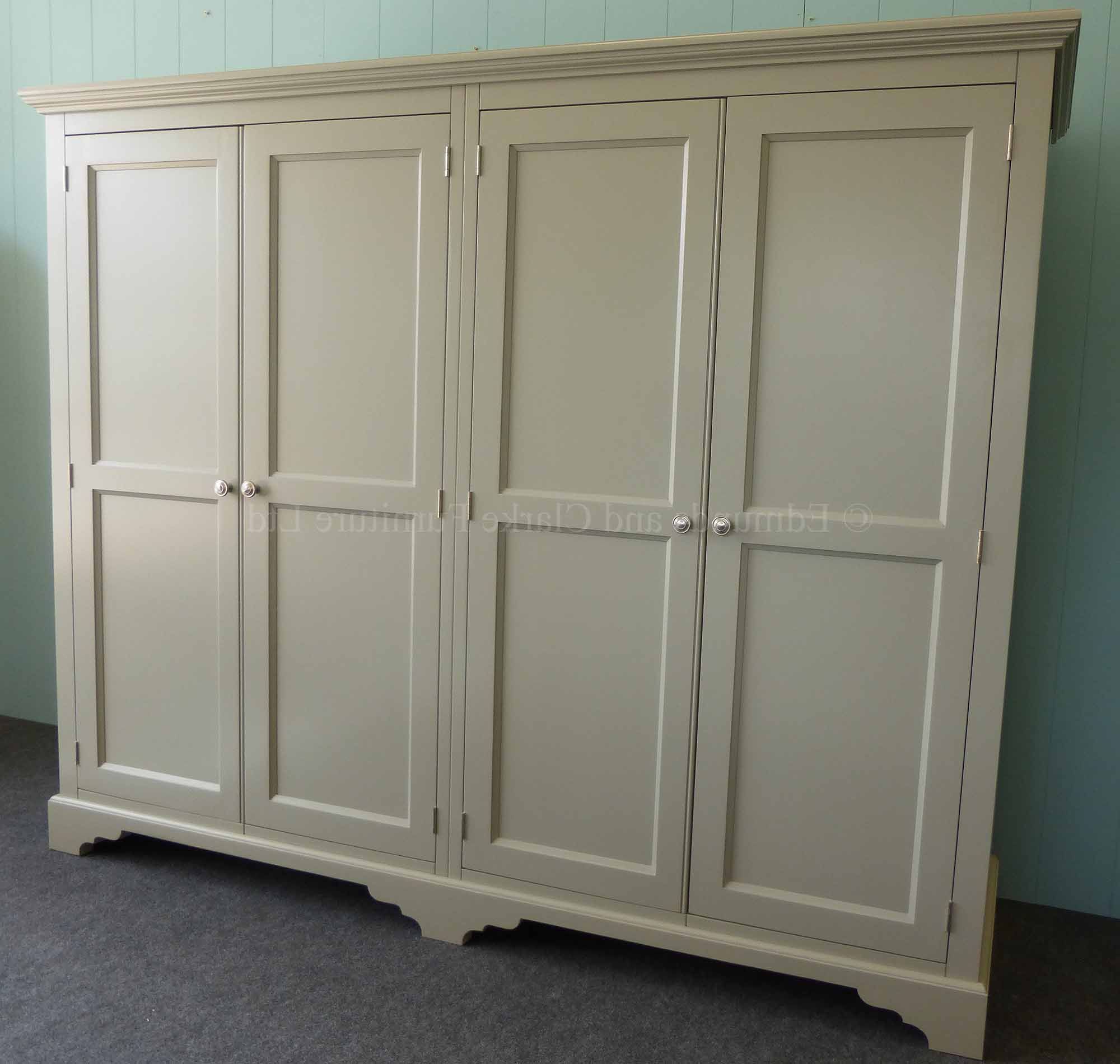 Bespoke Painted Low Eves 4 Door Wardrobe | Edmunds & Clarke Ltd Throughout Wardrobes 4 Doors (View 8 of 20)