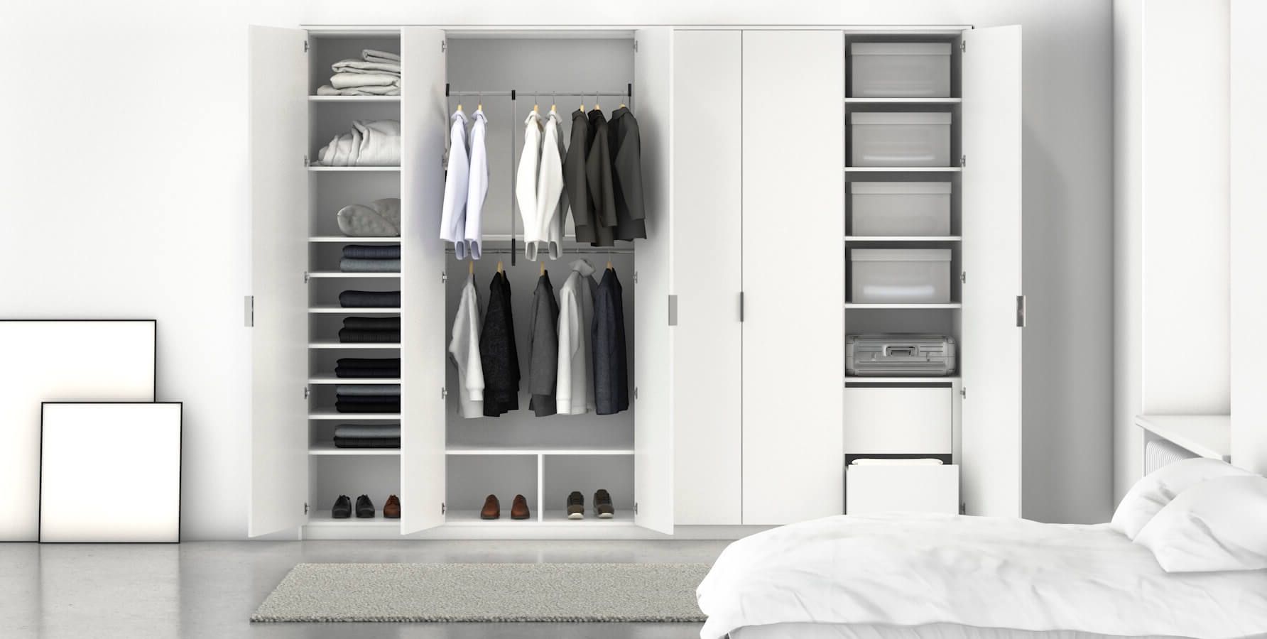 Bespoke Wardrobe Configuration | Tall, Small, Deep And Wide Wardrobes |  Pickawood™ Within Where To  Wardrobes (View 13 of 20)
