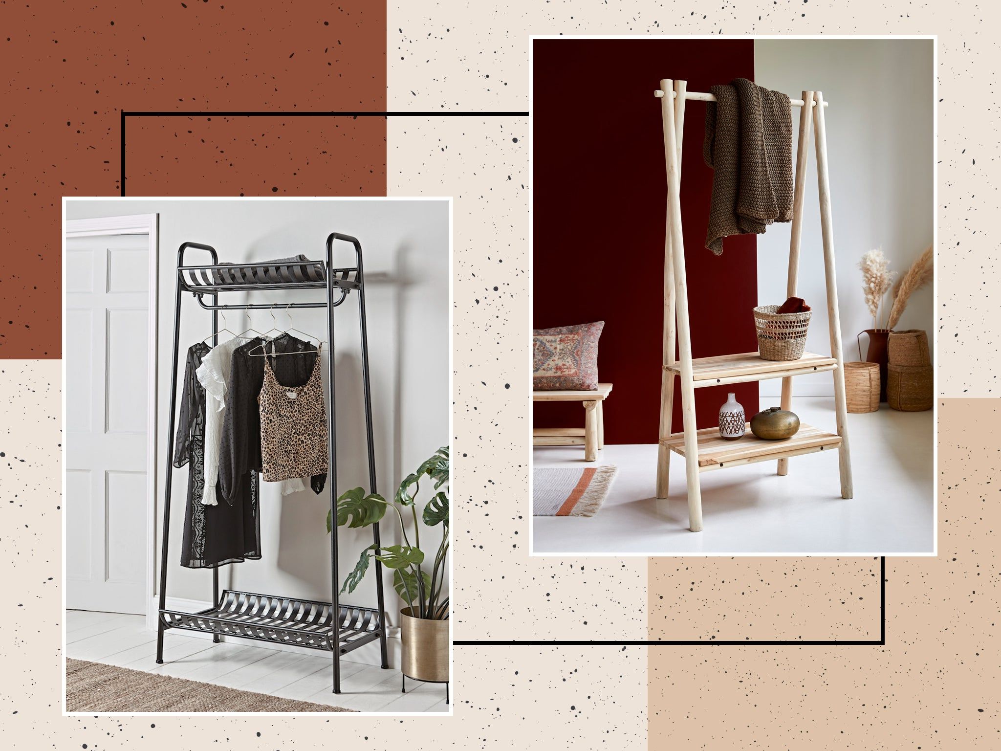 Best Clothes Rail 2021: Freestanding Or Wheeled Options With Shelves,  Mirrors And More | The Independent In Double Black Covered Tidy Rail Wardrobes (View 13 of 20)