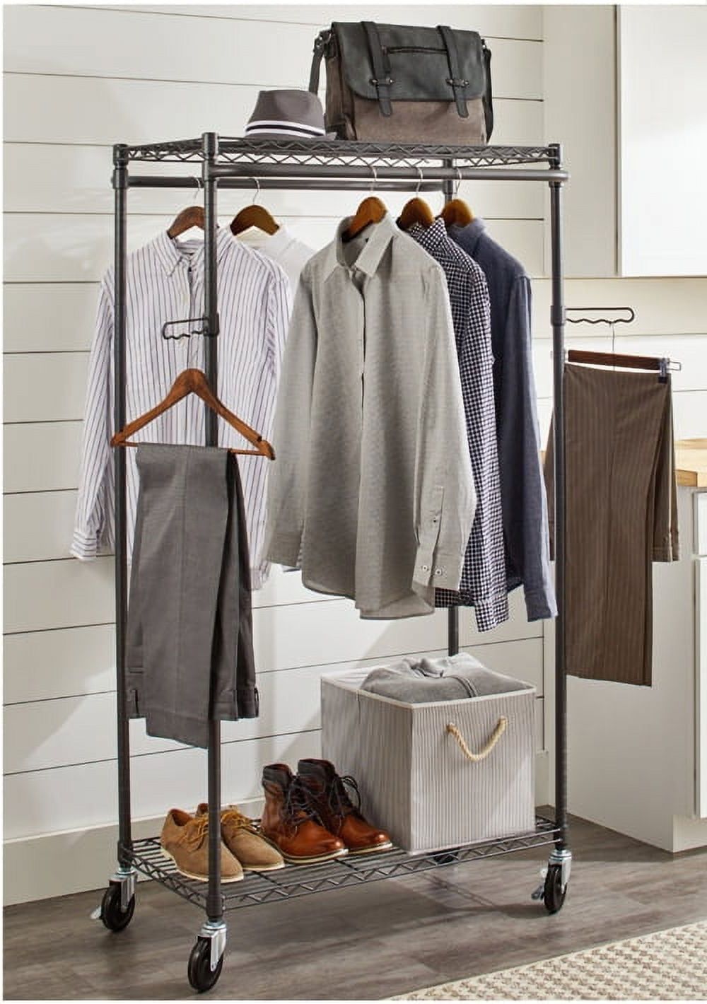 Better Homes & Gardens Double Hanging Garment Rack, 38.2in Wx 23.6in Dx   (View 14 of 20)