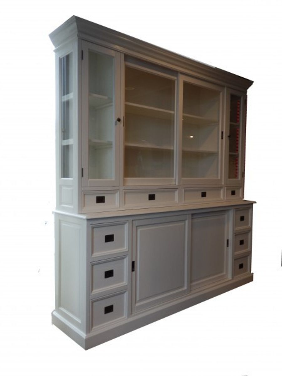 Big Shabby Chic Cottage Style Wardrobe With 4 Doors And 10 Drawers Of Casa  Padrino – Buffet Cabinet – Cabinet Room | Casa Padrino Intended For Large Shabby Chic Wardrobes (View 3 of 20)