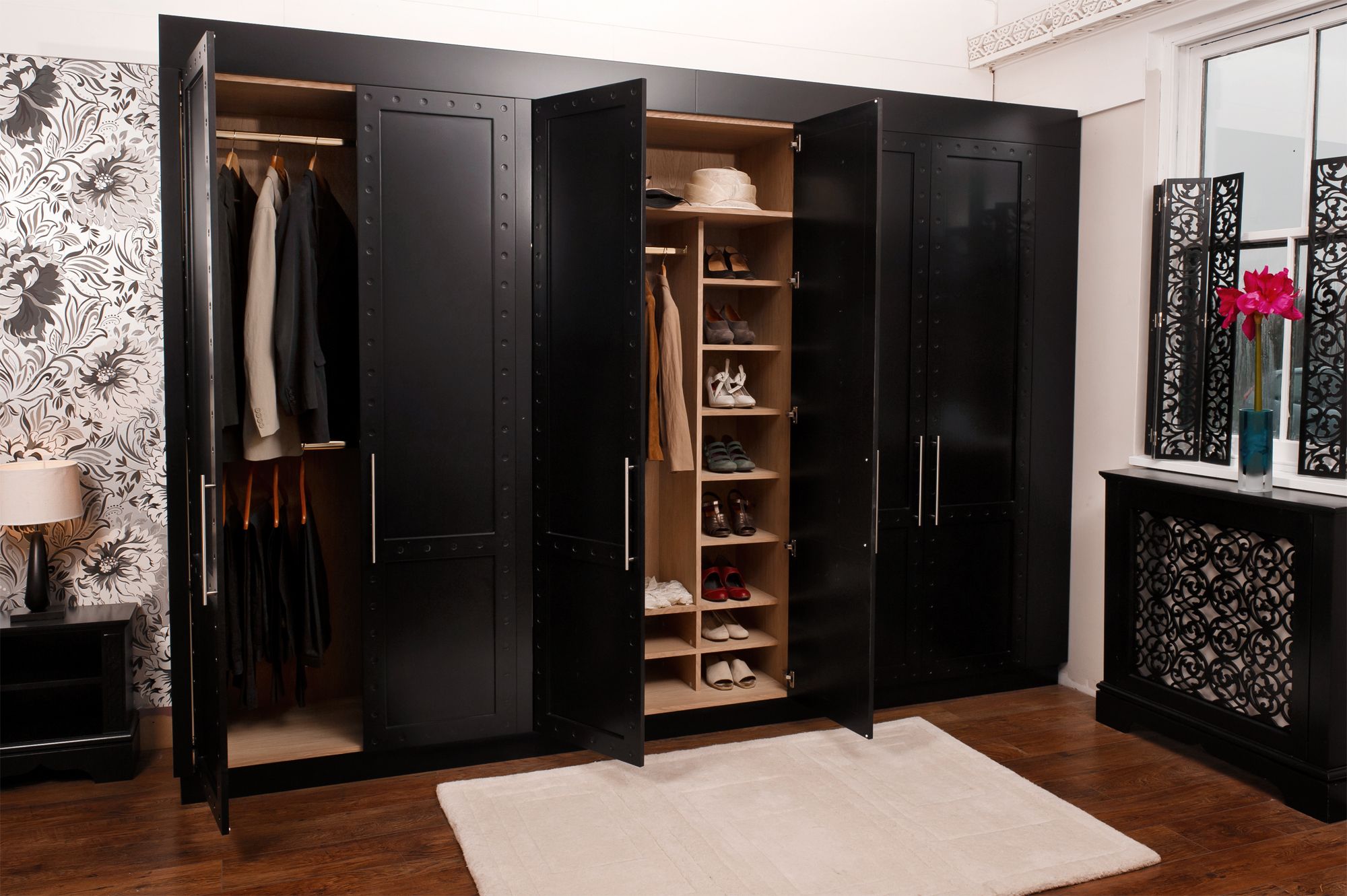 Black Bedroom Furniture – Jali Gallery Throughout Black Wardrobes (Gallery 12 of 20)