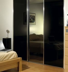 Black Wardrobes | Black Sliding Wardrobes Doors With Black Shiny Wardrobes (View 11 of 20)