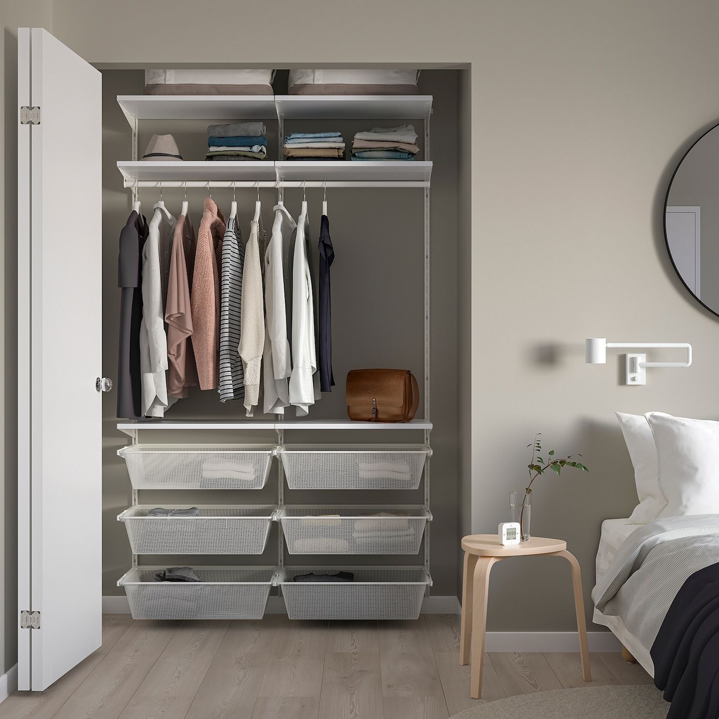 Boaxel Wardrobe Combination, White, 491/8x153/4x79" – Ikea Intended For Wardrobes And Drawers Combo (View 3 of 20)