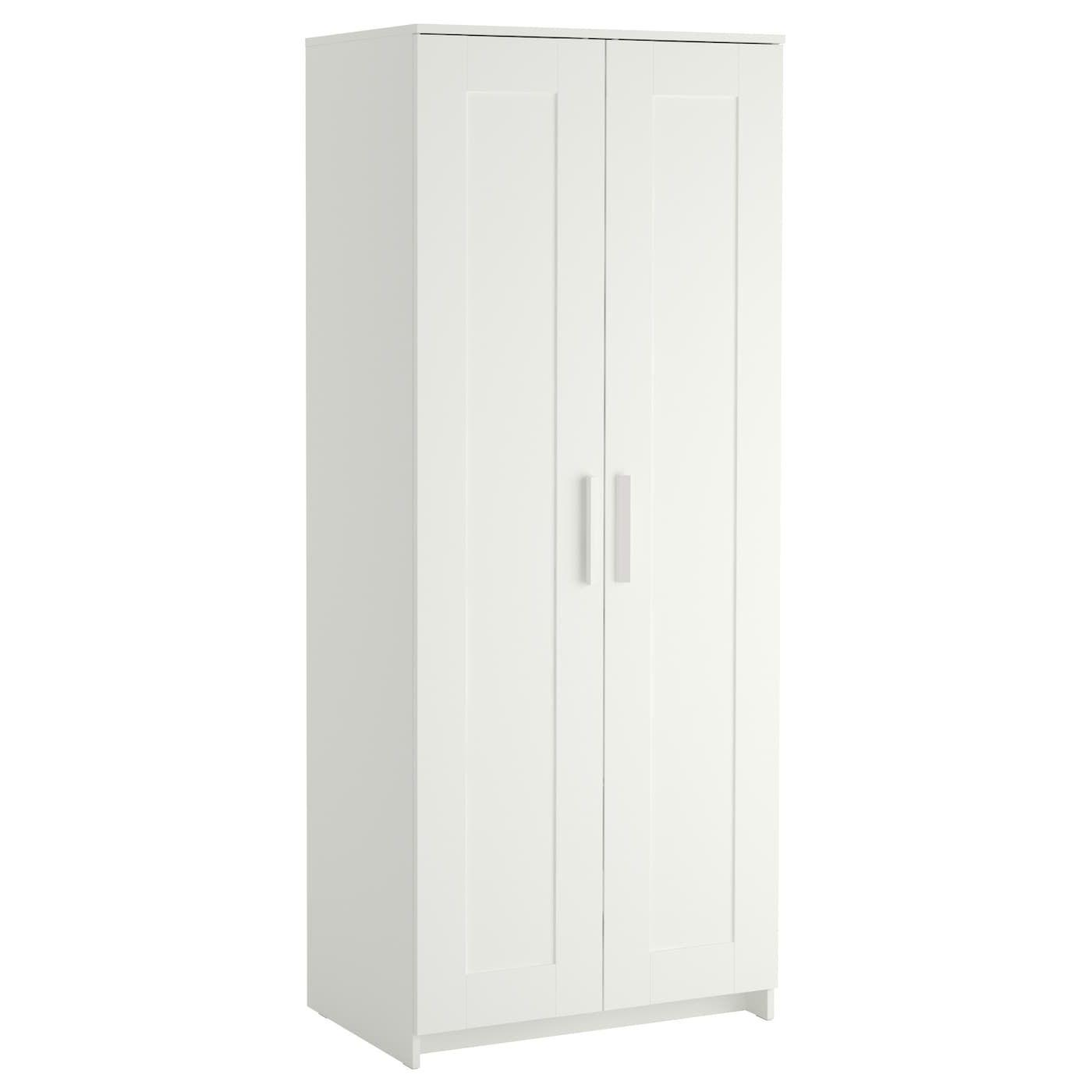 Brimnes Wardrobe With 2 Doors, White, 30 3/4x74 3/4" – Ikea For 4 Door White Wardrobes (View 7 of 20)
