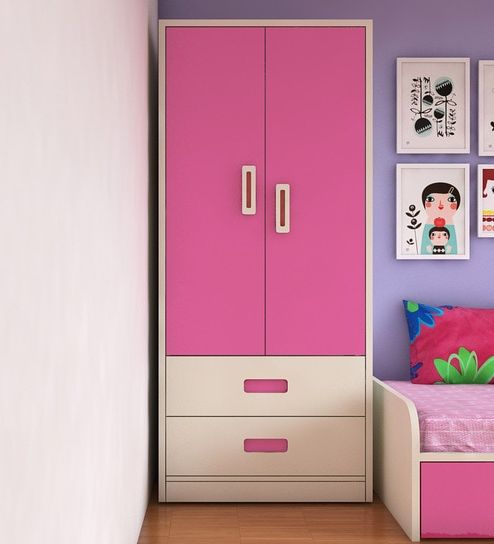 Buy Adonica Kids 2 Door Wardrobe In Barbie Pink Finish At 31% Offadona  | Pepperfry Inside Childrens Pink Wardrobes (Gallery 9 of 20)