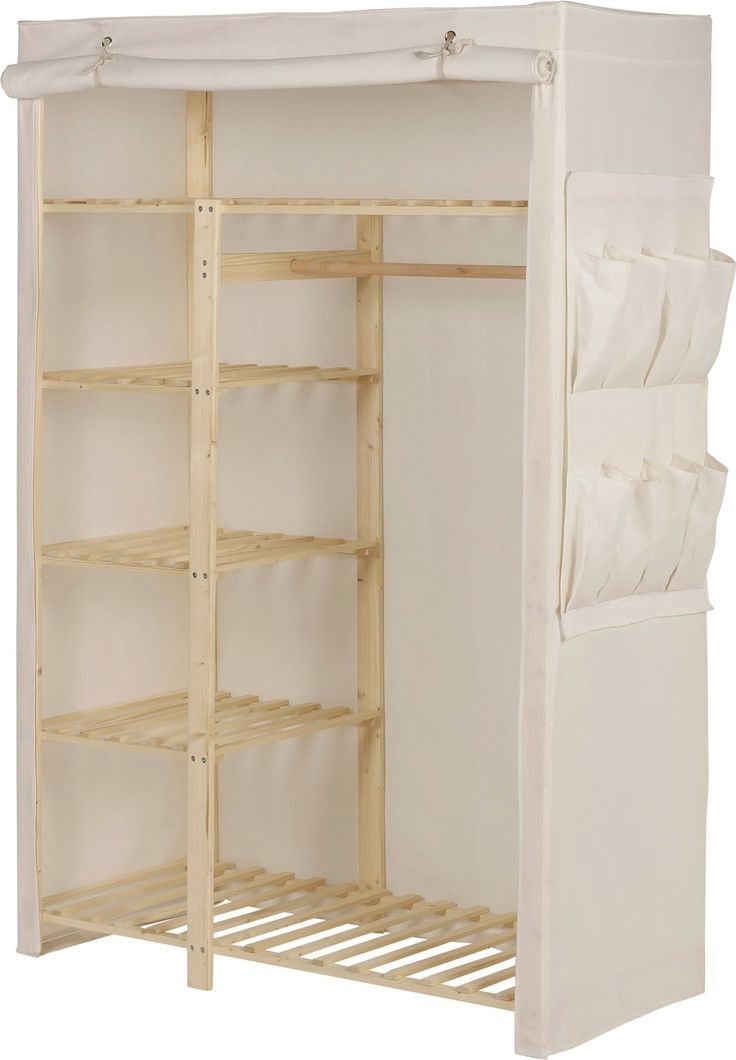 Buy Argos Home Covered Double Wardrobe – Cream | Clothes Rails And Canvas  Wardrobes | Argos | Double Wardrobe, Argos Home, Hanging Clothes Within Double Canvas Wardrobes (View 7 of 20)