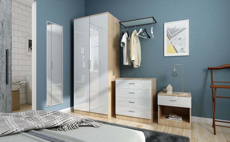 Buy Bedroom Furniture Sets Uk | Cheap Bedroom Furnitures Package Online Within Cheap Wardrobes Sets (View 5 of 20)