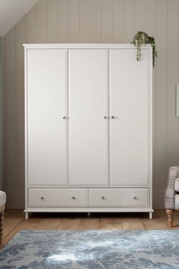 Buy Carrington Painted Wardrobe From The Laura Ashley Online Shop Regarding Cream Triple Wardrobes (View 17 of 20)