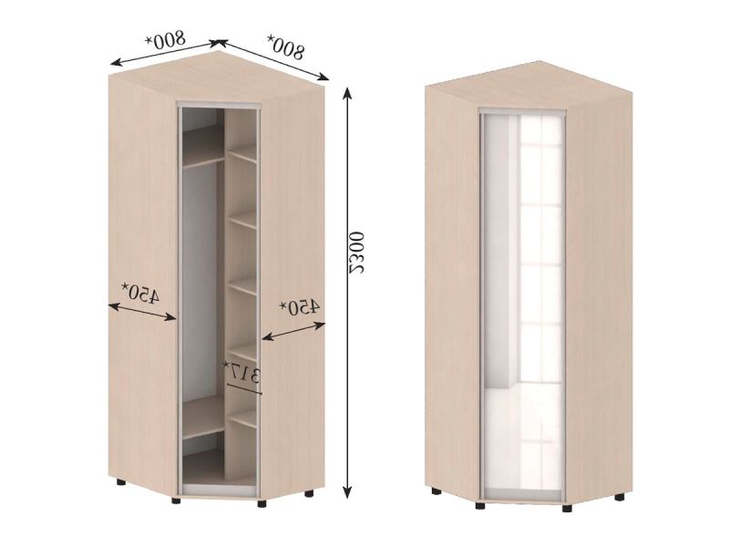 Buy Corner Wardrobe One Door Shu 1 Mvs Inexpensive – Corner Wardrobes: Web  Shop Based On Okaycms With 1 Door Corner Wardrobes (Gallery 11 of 20)