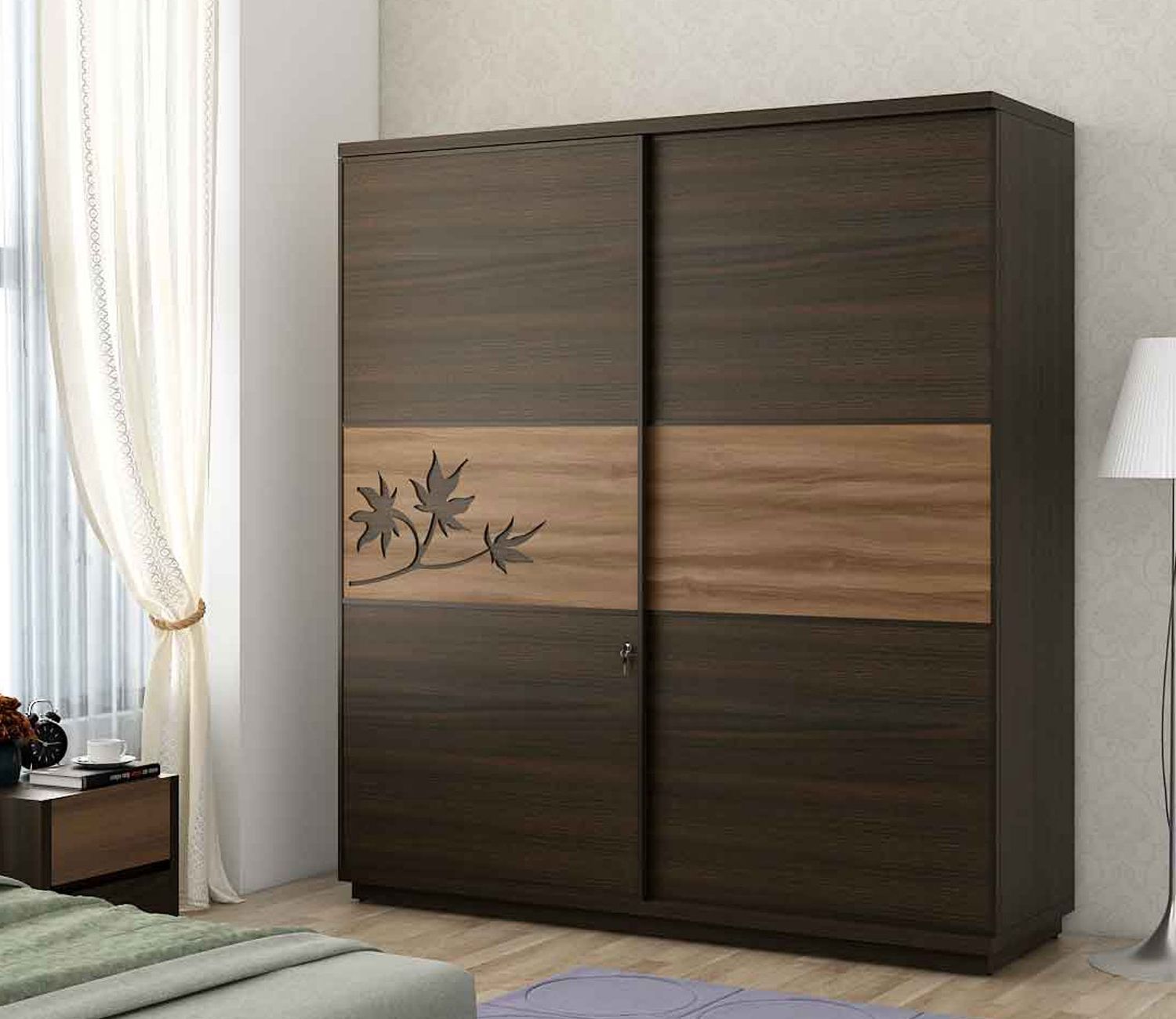Buy Maple 2 Door Sliding Wardrobe Online In India At Best Price – Modern  Wardrobes – Bedroom Cabinets – Storage Furniture – Furniture – Wooden  Street Product Regarding 2 Door Wardrobes (Gallery 19 of 20)