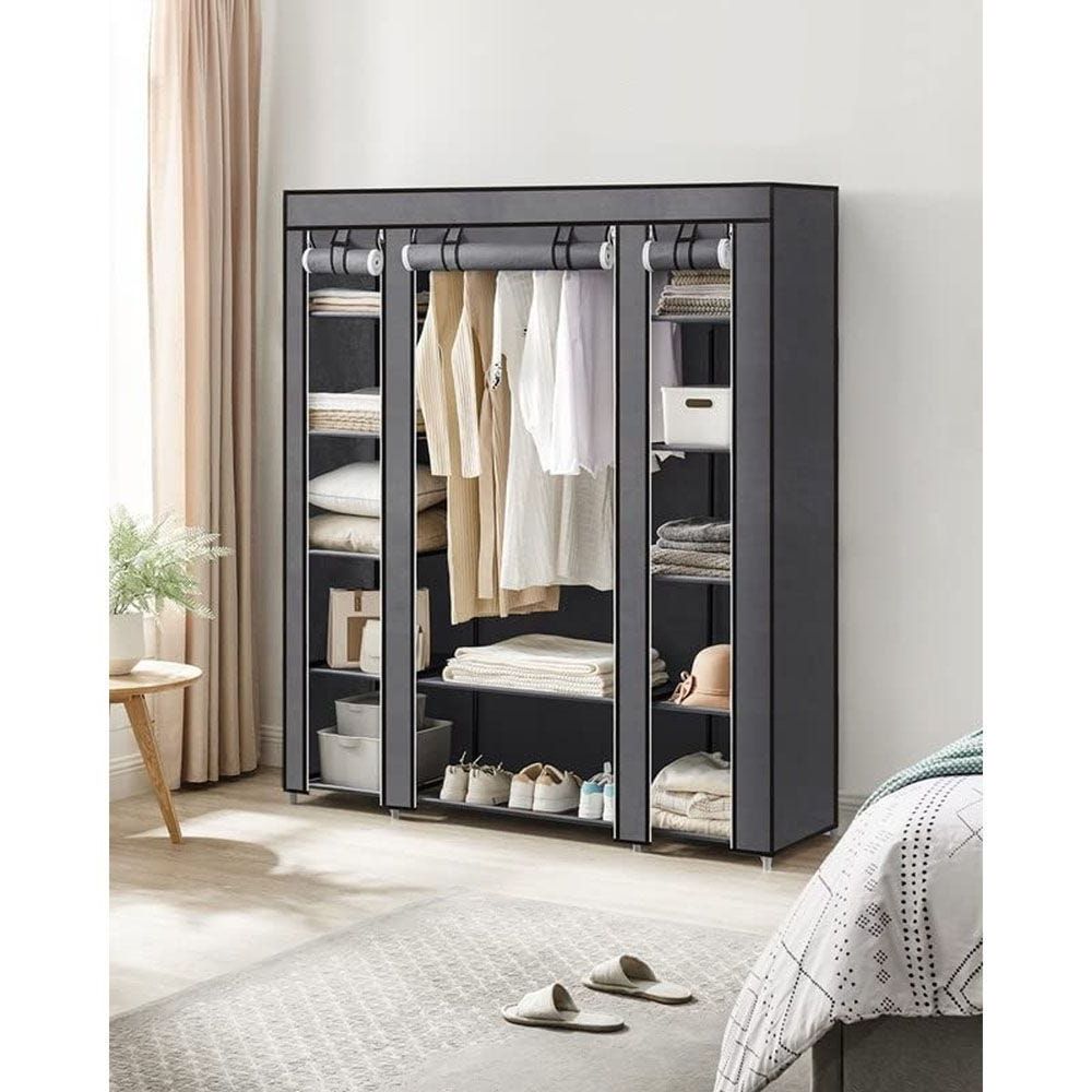 Buy Songmics 59 Inch Closet Organizer Wardrobe Closet Portable Closet  Shelves, Closet Storage Organizer With Non Woven Fabric, Quick And Easy To  Assemble, Extra Strong And Durable, Gray Ulsf03g Online | Danube Home Throughout Wardrobes With Shelf Portable Closet (View 18 of 20)