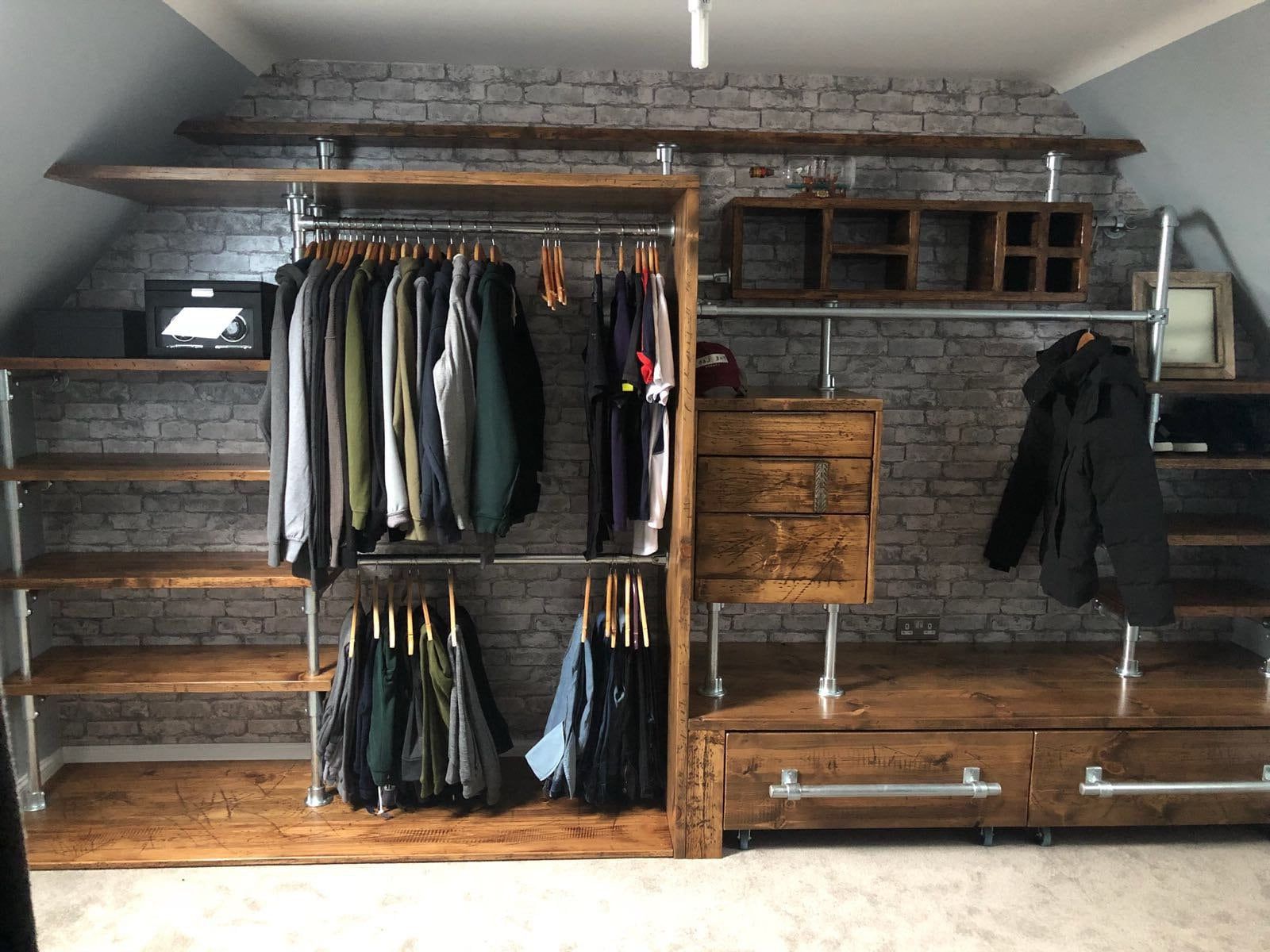 Buy Wardrobe Industrial Style Made With Reclamied Timber Bespoke Online In  India – Etsy In Industrial Style Wardrobes (Gallery 1 of 20)