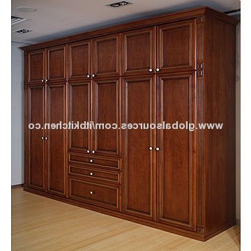 Buy Wholesale China Solid Wood Wardrobe, Cherry Color, Size Can Be  Customized, Factory Directly & Solid Wood Wardrobe At Usd 1000 | Global  Sources With Wardrobes In Cherry (View 9 of 20)