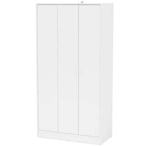 Cambridge White Wardrobe With 3 Doors 402001750001 – The Home Depot Inside Black Gloss 3 Door Wardrobes (View 8 of 20)