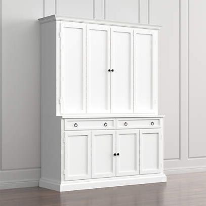 Cameo 2 Piece White Entertainment Center + Reviews | Crate & Barrel With Regard To Cameo 2 Door Wardrobes (View 6 of 20)