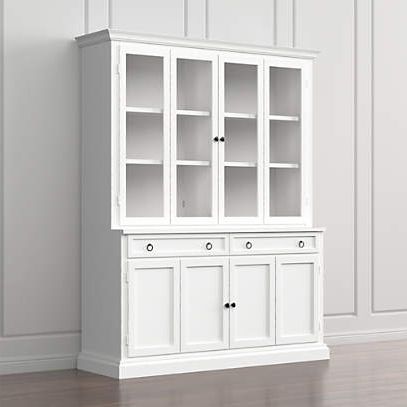 Cameo 2 Piece White Glass Door Wall Unit + Reviews | Crate & Barrel Throughout Cameo 2 Door Wardrobes (View 9 of 20)