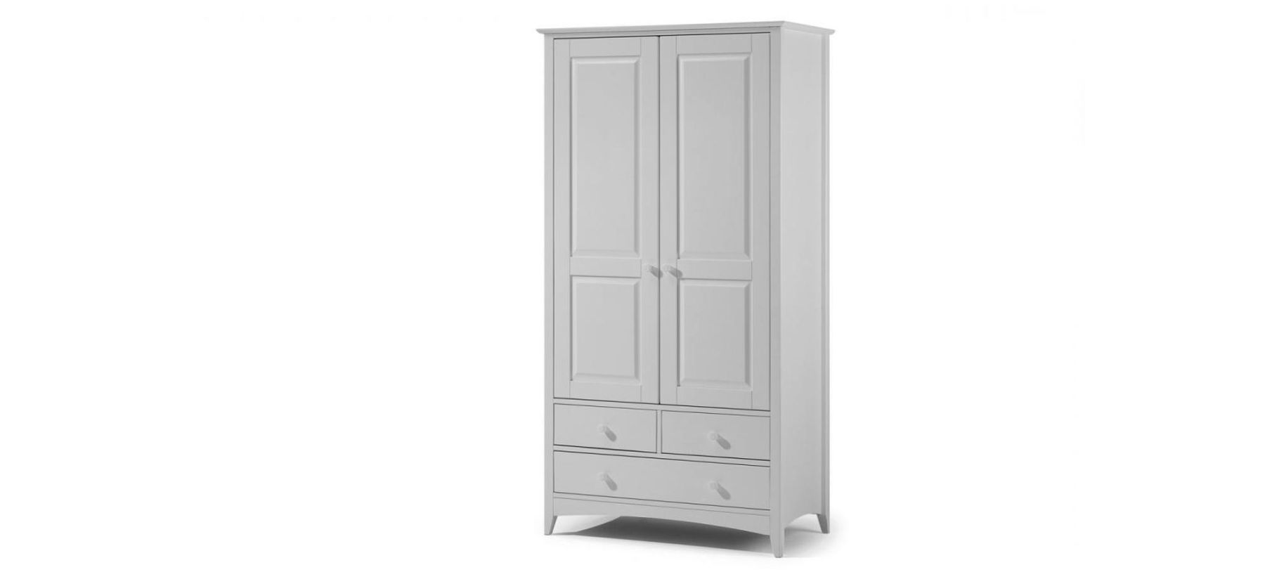 Cameo Combination Wardrobe – Dove Grey – Dove Grey Lacquer – Solid Pine  With Mdf | Leather Sofa World In Cameo Wardrobes (View 15 of 20)