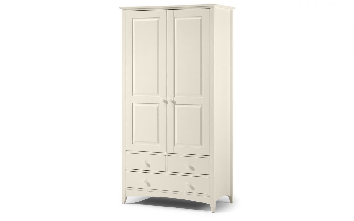Cameo Combination Wardrobe – Stone White | Julian Bowen Limited With Regard To Cameo 2 Door Wardrobes (View 11 of 20)