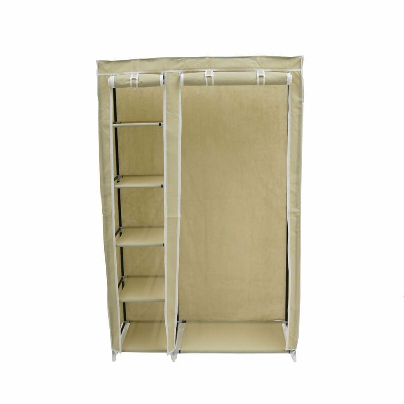 Canvas Wardrobe | Fabric Wardrobe To Maximise Your Small Space With Double Rail Canvas Wardrobes (View 10 of 20)