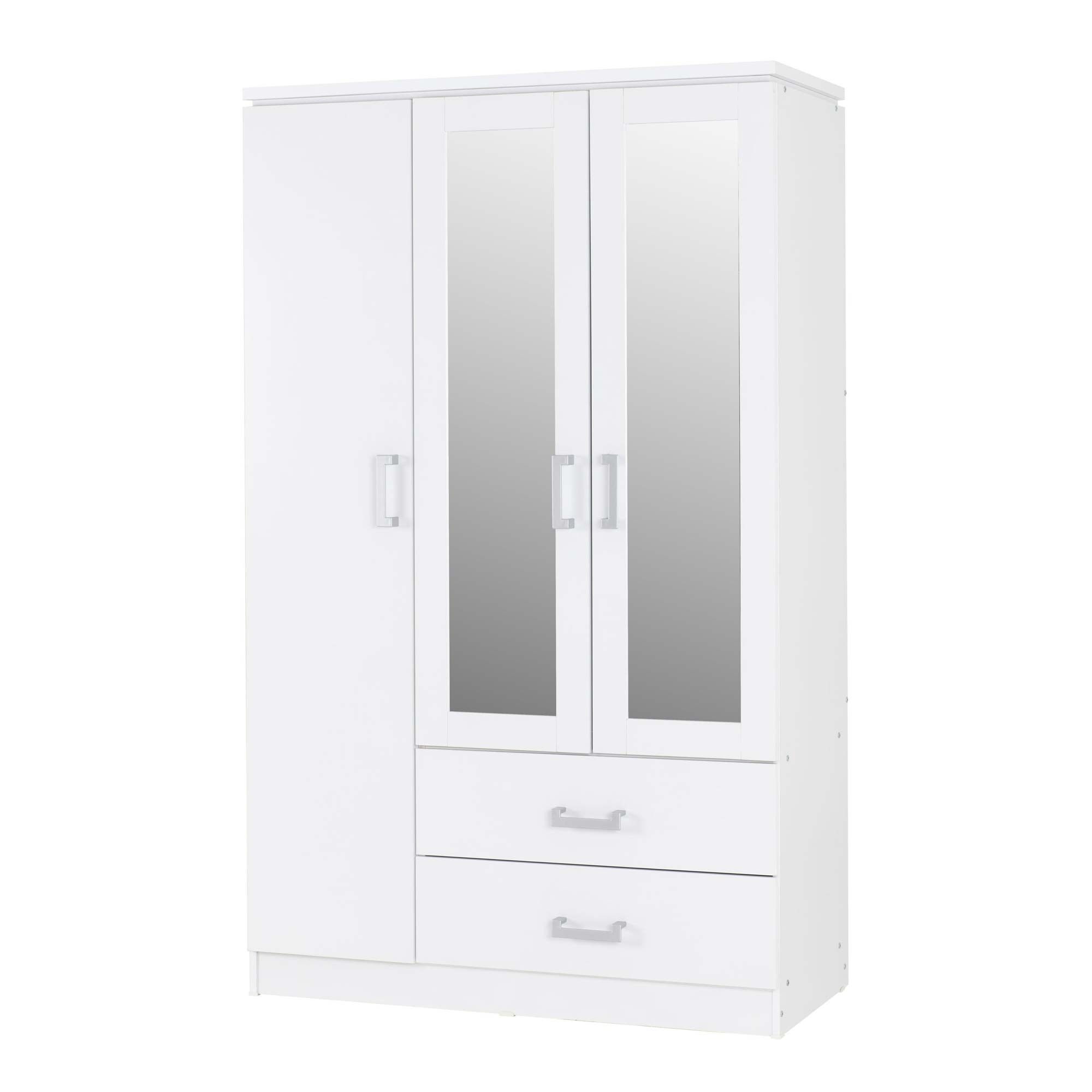 Charles White 3 Door 2 Drawer Wardrobe | Wardrobes | Bedroom Storage With White 3 Door Wardrobes With Drawers (Gallery 5 of 20)