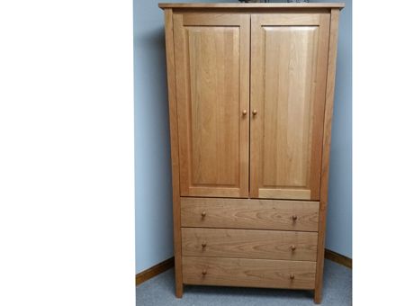 Cherrystone Furniture – Shaker Post Cherry Armoire Throughout Wardrobes In Cherry (Gallery 10 of 20)