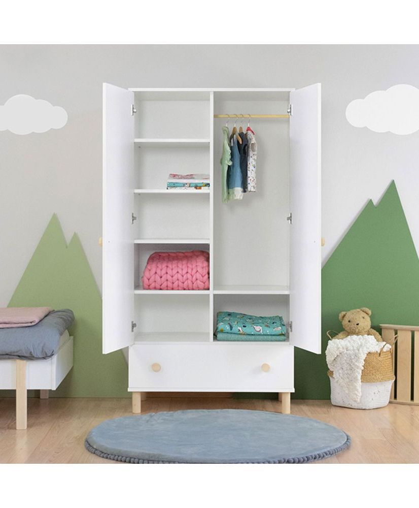 Children's Wardrobe With Drawer Combo White Pertaining To Childrens Tallboy Wardrobes (View 12 of 20)