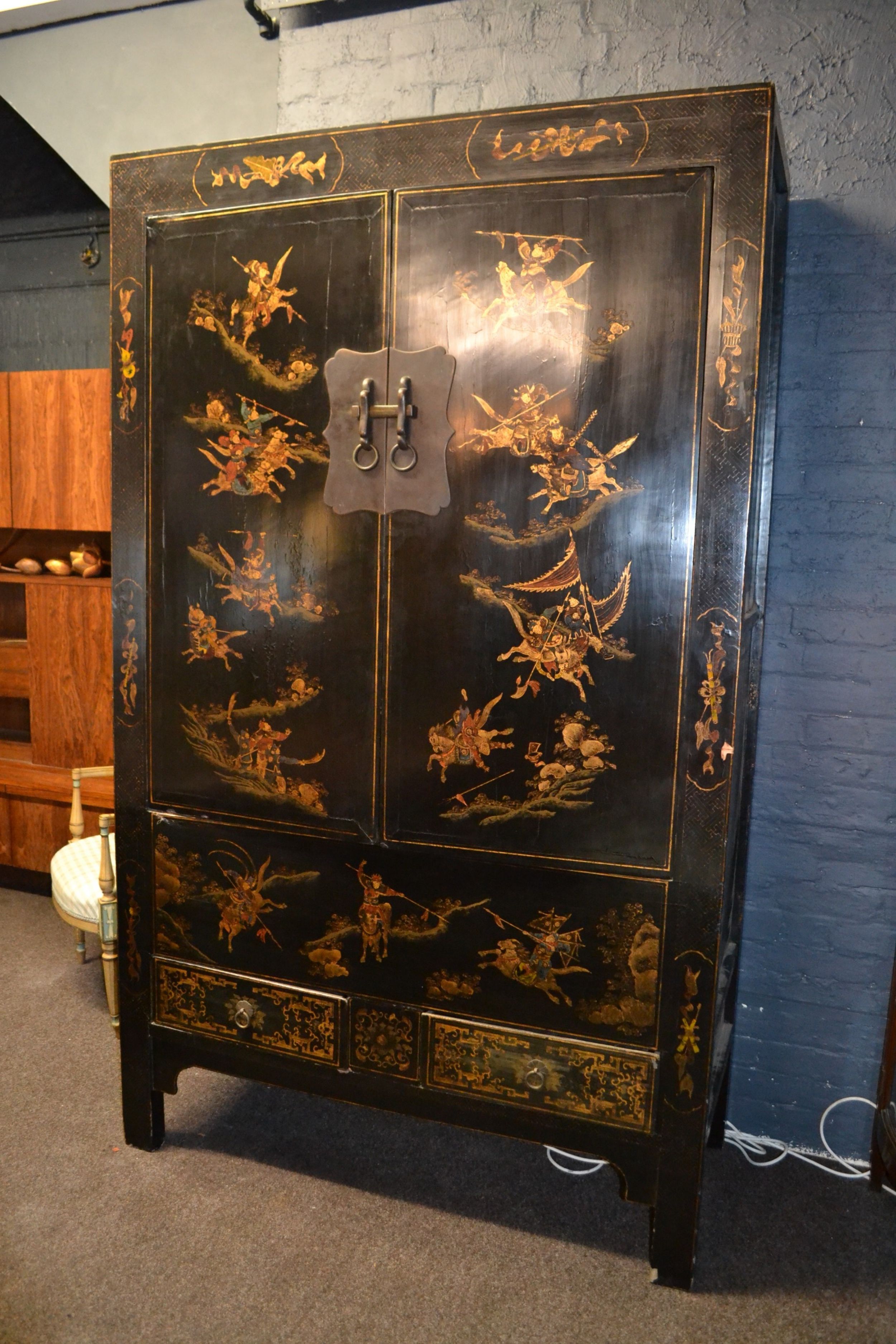 Chinese Wardrobe Qing Dynasty | 584405 | Sellingantiques.co (View 3 of 20)
