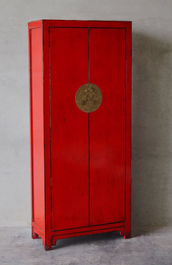 Chinese Wardrobe | Red Wardrobe | Amaru Antiques Throughout Chinese Wardrobes (Gallery 13 of 20)