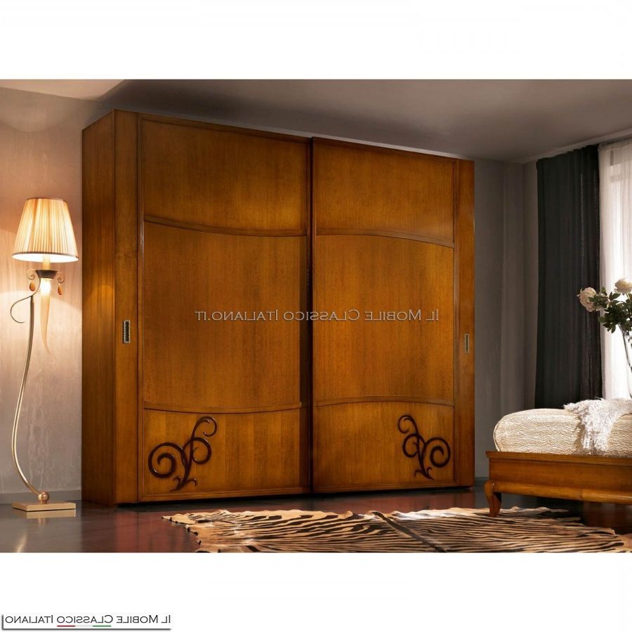 Classic Double Wardrobe With Sliding Doors – Classic Furniture Pertaining To Double Wardrobes (View 2 of 20)