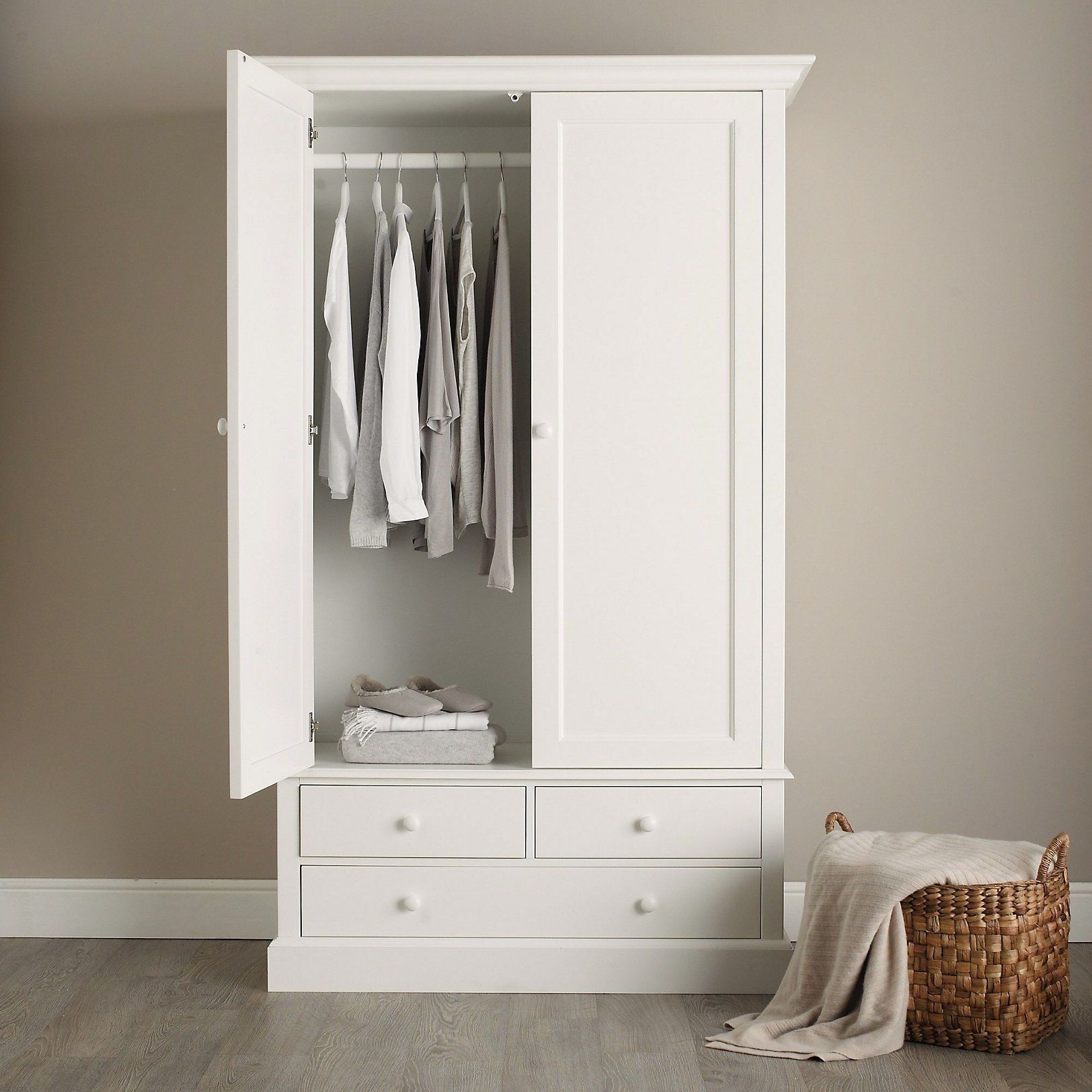 Classic Large Wardrobe | Bedroom Furniture | The White Company | Classic  Bedroom Furniture, White Wooden Wardrobe, Large Wardrobes Intended For White Wood Wardrobes With Drawers (View 7 of 20)