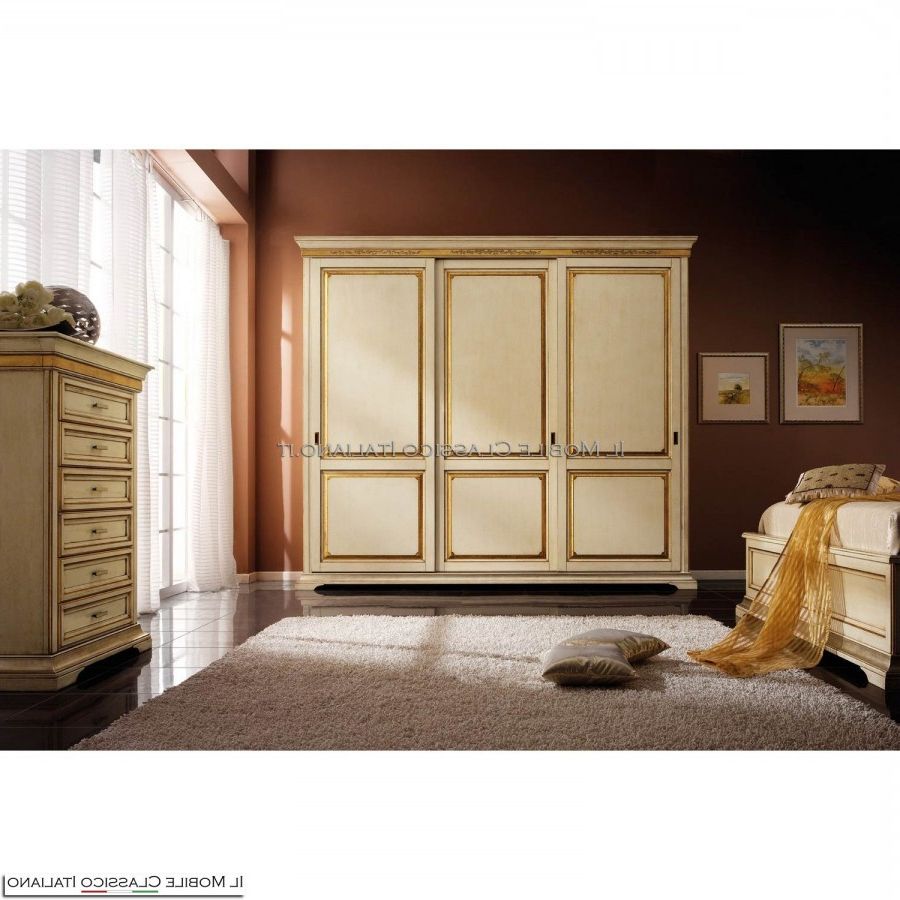 Classic Wardrobe With 3 Sliding Doors Carved – Classic Wardrobes Throughout Traditional Wardrobes (View 12 of 20)