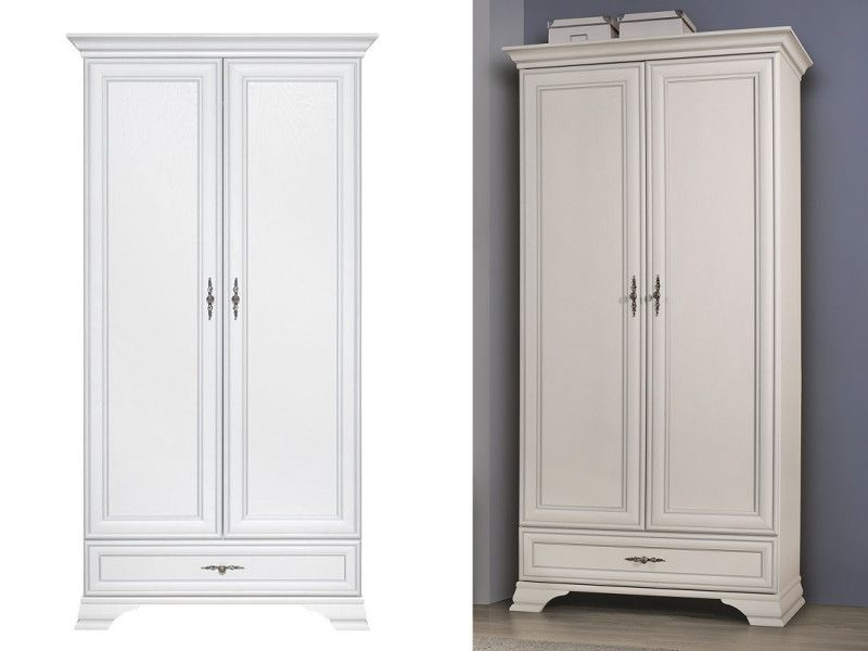 Classic White Matt Elegant Scratch Resistant Two Door Double Wardrobe With  Hanging Rail And Storage Shelf | Impact Furniture With Double Rail White Wardrobes (Gallery 2 of 20)