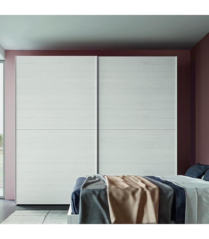 Closet 2 Sliding Doors Snow. Made In Italy Quality Made To Measure With Regard To Wardrobes With 2 Sliding Doors (Gallery 16 of 20)