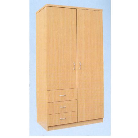 Closets/wardrobe: 2 Door Wardrobe W 3 Drawers F5019 Tmcf @ Elitedecore Regarding Cheap 2 Door Wardrobes (View 15 of 20)