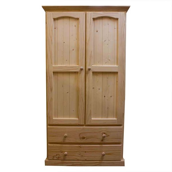 Colonial 2 Door 2 Drawer Timber Robe – One Stop Pine With Regard To Pine Wardrobes (View 13 of 20)