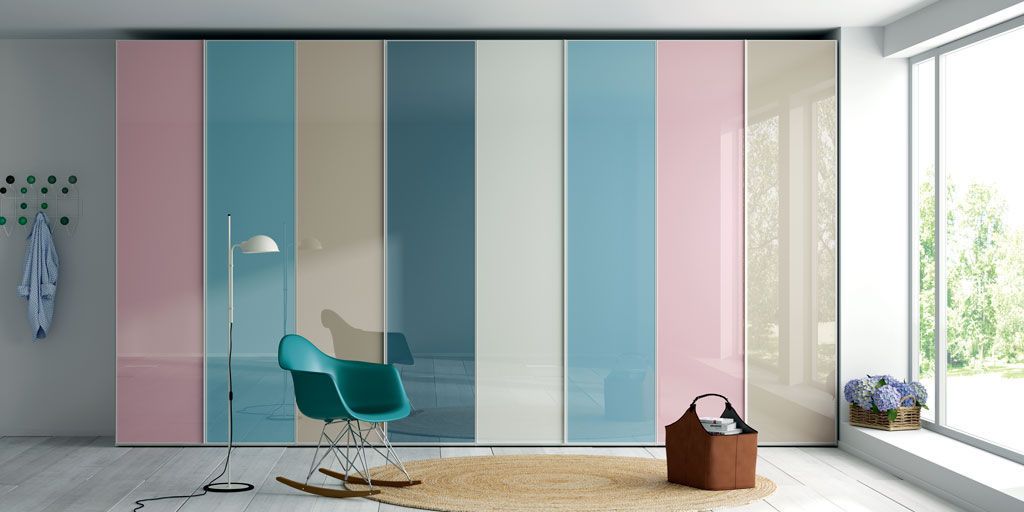 Contemporary Wardrobe – Fr Multi Coloured – Lagrama – Lacquered Glass /  With Swing Doors Inside Coloured Wardrobes (View 4 of 20)